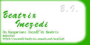 beatrix inczedi business card